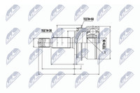 NTY Gelenksatz, Antriebswelle NPZ-MS-055 FüR Mitsubishi
