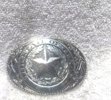 Silver The State Of Texas Star Belt Buckle Center Star Rope Edge Flags Sides 2