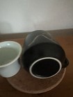 Pair Artisan Black & Gold Mountain Tea Mugs With Lids & Mint Celadon Infusers — photo 8