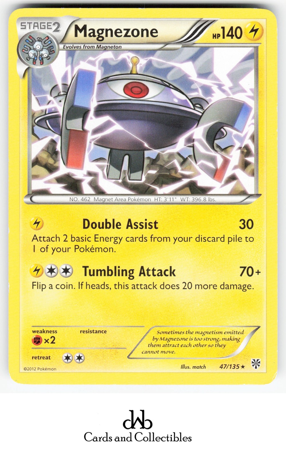 Plasma Storm #47/135 Magnezone Rare Lightly played