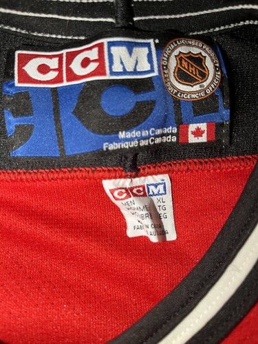 Vintage CCM NHL New Jersey Devils Blank Red Jersey Size XL - Picture 4 of 13