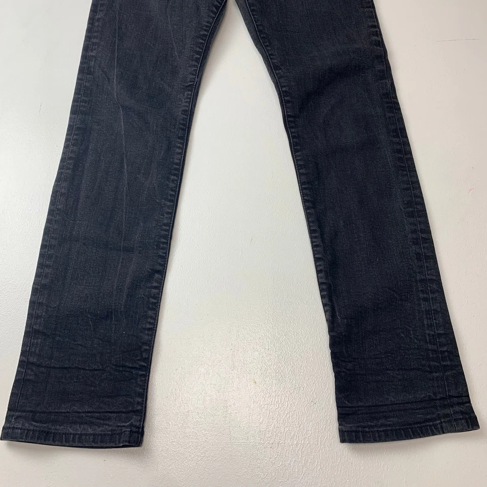 Jeans Hilfiger Denim Calce Ajustado Lavado Oscuro Negros Hombres Etiqueta Talla 30 x 30 Foto 2 de 4
