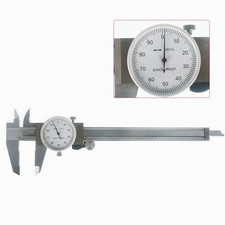 US 6 Inch Dial Caliper Shockproof Gauge 0.001" Of One Inch Carbon Steel