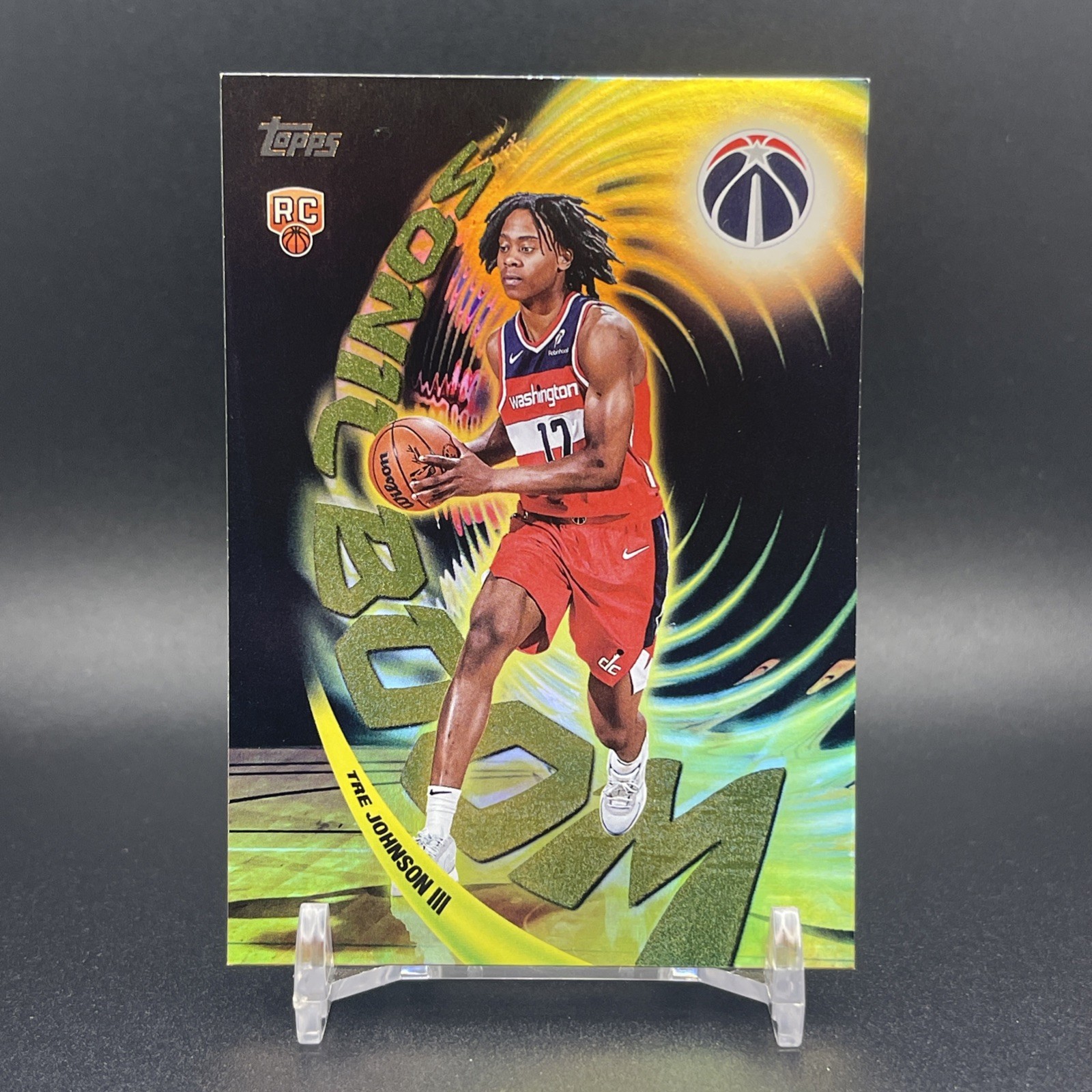 Tre Johnson III 2025-26 Topps Basketball Sonic Boom #SB-16 Washington Wizards RC