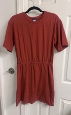 Old Navy Waist Defined Mini Dress Rust Women’s Size Medium Skirt