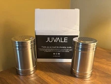 Juvale 2oz Stainless Steel Salt and Pepper Shakers Set New