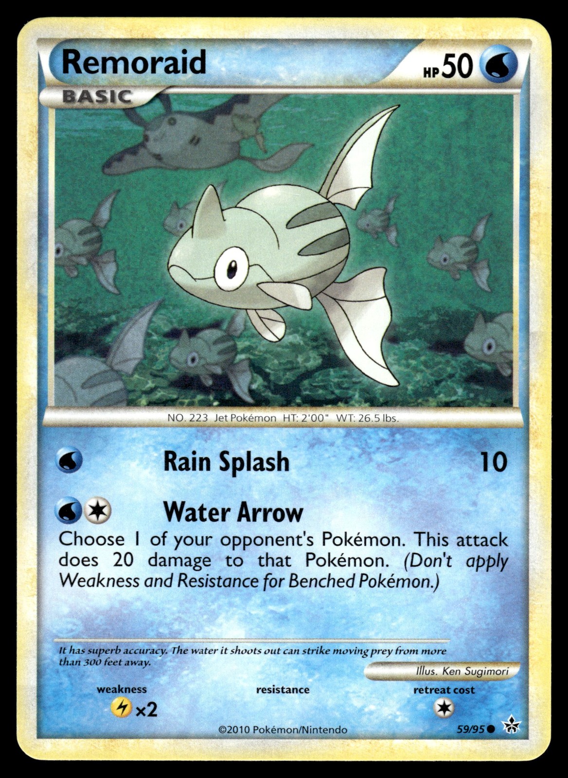 Remoraid 59/95 HGSS Unleashed Common Pokemon