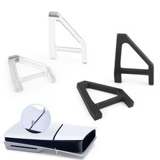 YWLRONG 4Pcs for PS5 Slim Stand Console Bracket Holder Flat Transparent Black