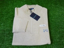 Peter Millar Mens Ashland Quarter-Zip Golf Sweater NGLA Logo Cheshire Brown M