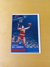 1981/82 Topps #74 Mid West BILL LAIMBEER Cleveland Cavaliers ROOKIE Card. (VG). rookie card picture