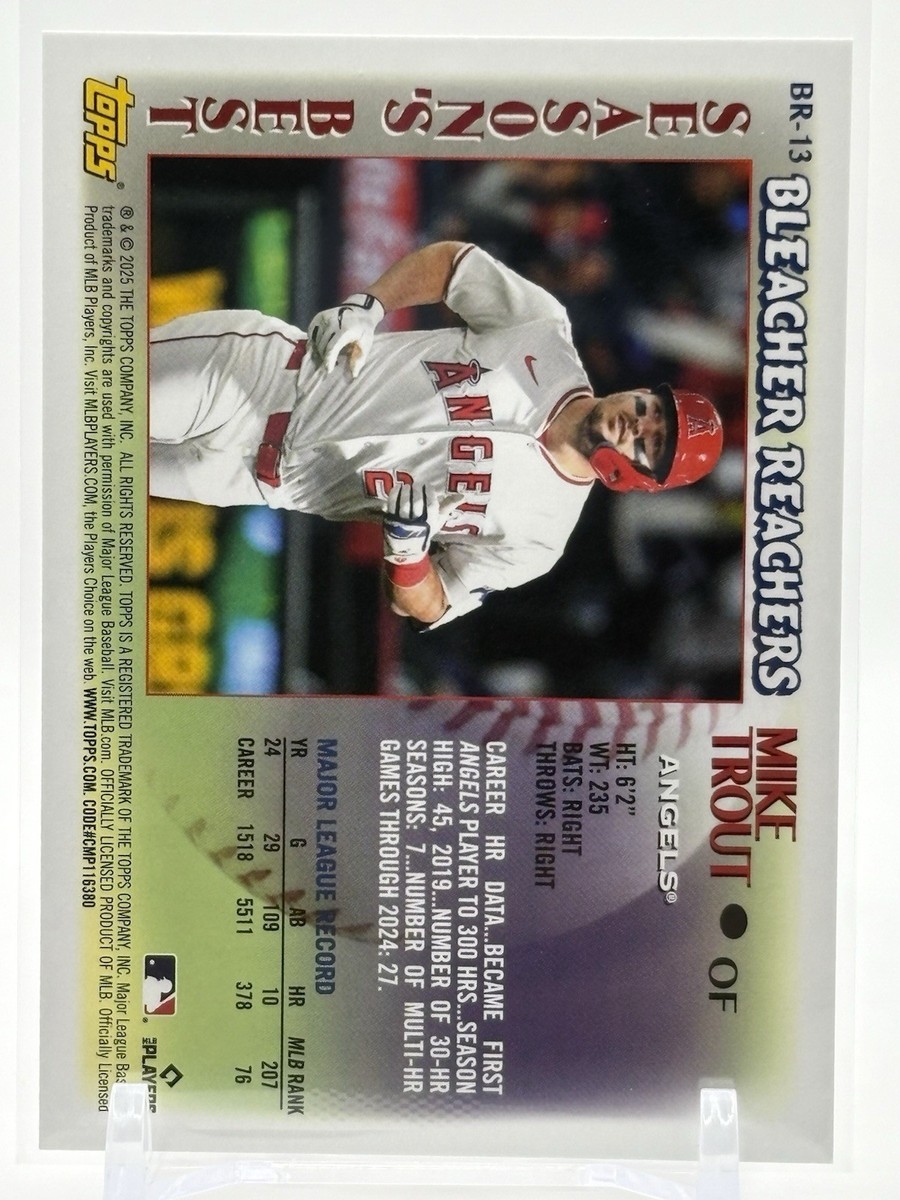 2025 Topps Update MIKE TROUT Bleacher Reachers insert #BR-13