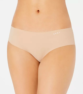 DKNY Litewear Cut Anywear Logo-Printed Hipster Underwear DK5028 Size M Nude