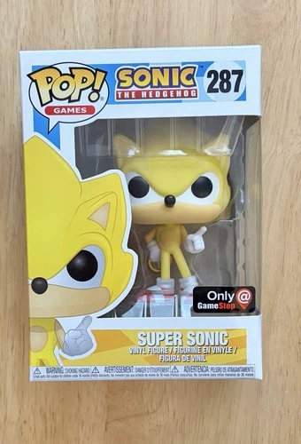 Funko Pop! Sonic the Hedgehog: Super Sonic #287 GameStop Exclusive w/protector