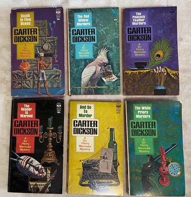 John Dickson Carr  Carter Dickson BUY AS MANY GOOD PB & PAY FLAT $5. SHIPPING#10