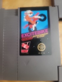 5 NES GAME LOT - Excitebike, Rad Racer, Jordan Vs Bird, 10 Yard Fight, Tennis