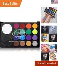 Versatile Face  Body Paint Kit - 18 Color Non-Toxic Palette for Special Effects
