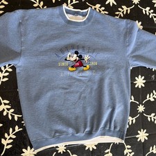 Vintage Vtg 80's 90's Mickey Mouse Crewneck Sweatshirt Embroidered L Disney NWOT