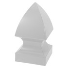 5 Inch PVC Fence Post Caps Dark Gray Gothic Pyramid Style for Decks