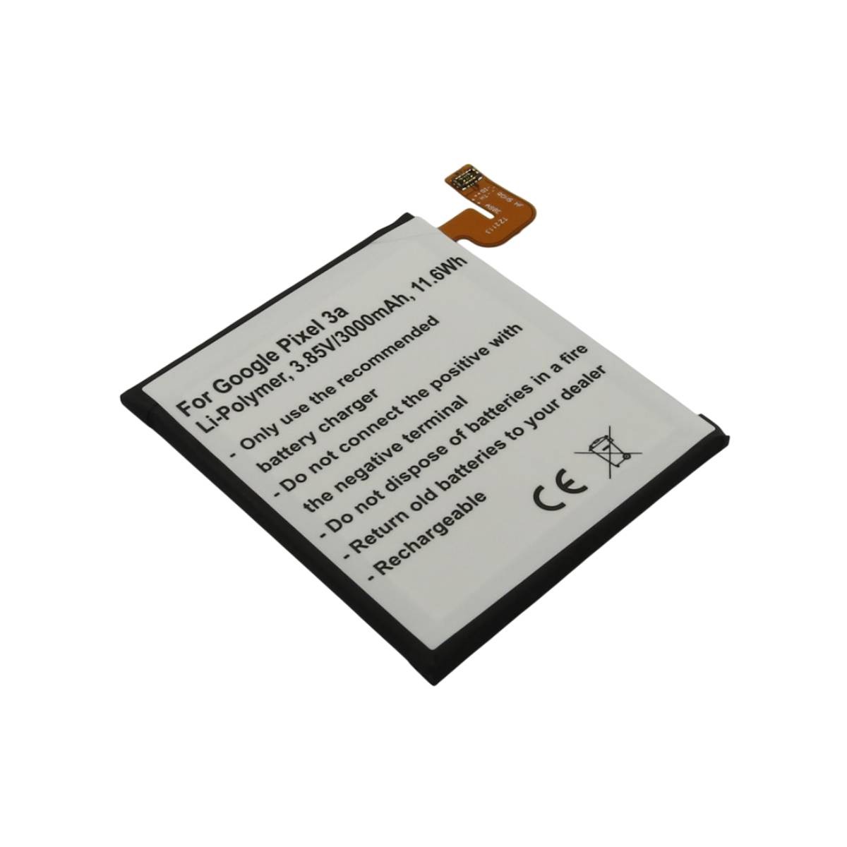 Batterie Google Pixel 3a Avizar G020E-B de 3000 mAh Li-Polymère