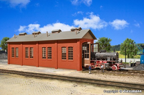 Vollmer H0 9112 (49112): Cobertizo de locomotoras, 1 puesto | Zustand: Neu