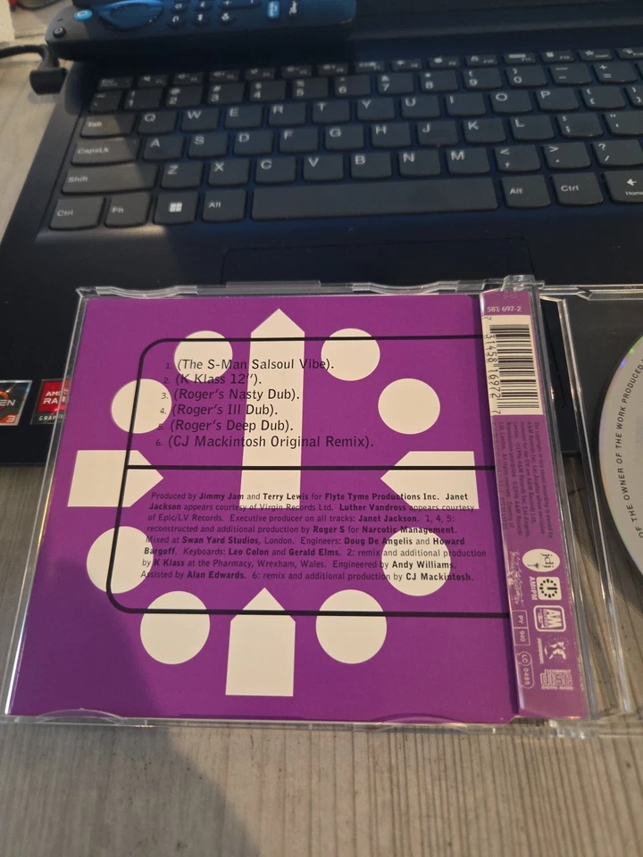 13 - JANET JACKSON WHEN I THINK OF U.K 5TRK CD SINGLE DESIGN A DECADE CONTROL - Image 2 of 4