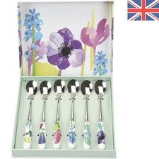Luxury 6-Piece Tea Spoon Set in Lead-Free Porcelain - Perfect for Entertaining