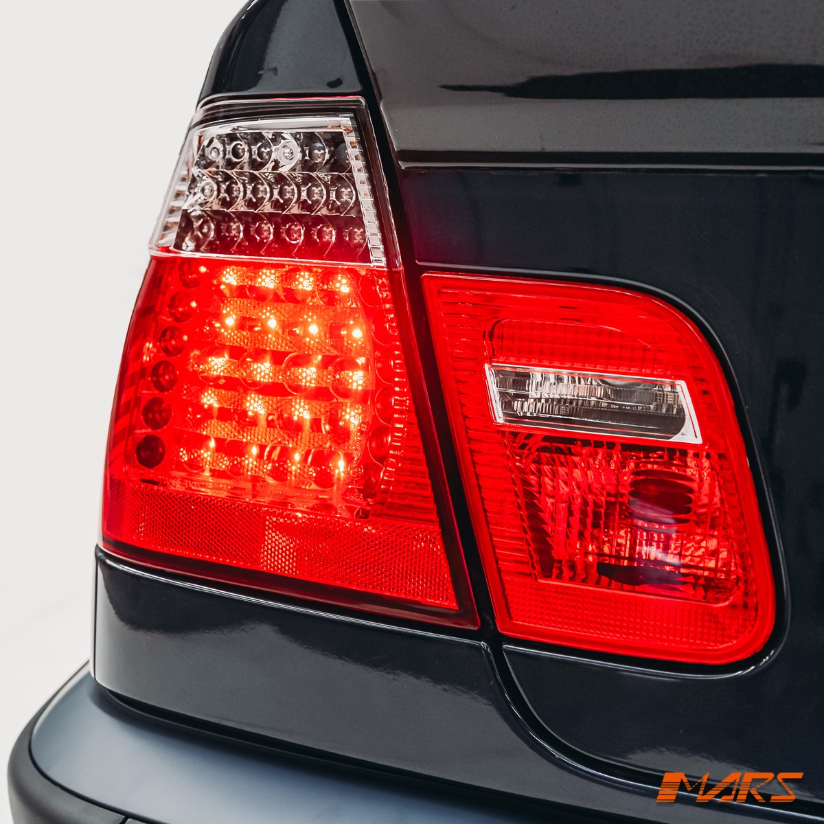 Clear Red LED Tail Lights for BMW E46 98-01 Sedan 318i 320i 323i