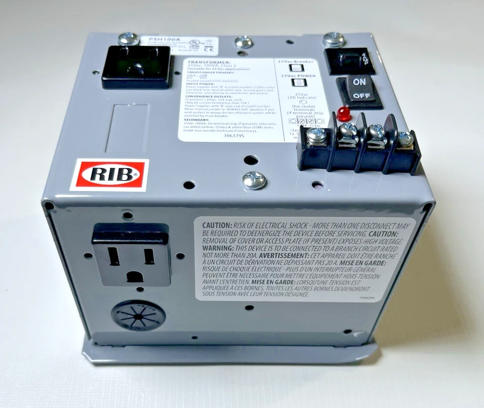 RIB Functional Devices PSH100A Enclosed Single 100VA, 120VAC-24VAC Transformer - Image 3 of 4