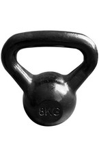 Pro Fitness Cast Iron 8kg Kettlebell - Black **Chipped Paint**
