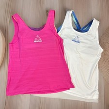 Lot Of 2 Reebok Sports Bra Tank Top Kids Dual Layered Pullover Top Large 10/12