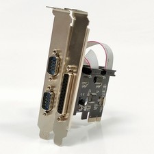 Serial Parallel I/O PCI-E Card 2 Serial RS232 DB9  1 Parallel LPT DB25, PCI E