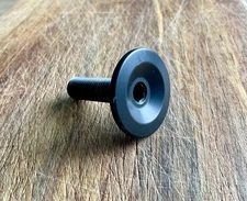 USED - S&M Bikes - M10 X 1.25 - Fork Cap - BMX Preload Compression Bolt - Black