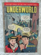 UNDERWORLD #9 - 1949 D.S. PUBL, LAST ISSUE, PRE-CODE, ART GATES CV/ART, ROBERT Q