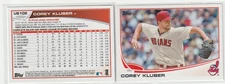 2013 Topps Update #US105 Corey Kluber RC - Cleveland Indians