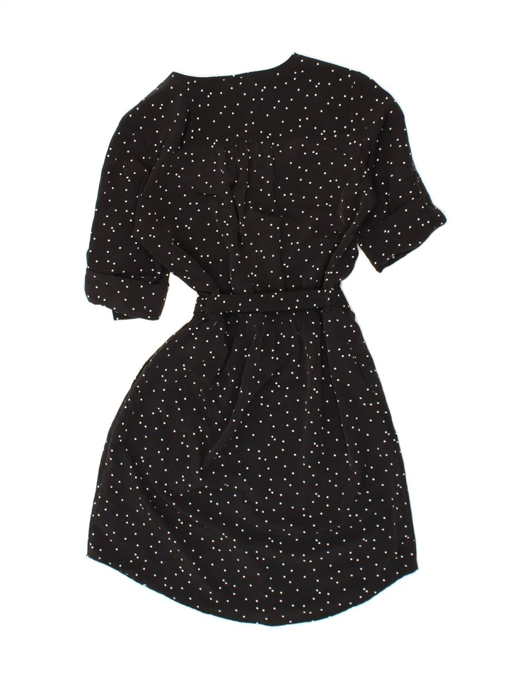 Vestido MOSSIMO para mujer manga 3/4 línea A Reino Unido 6 Xs negro manchado poliéster CH12 Foto 2 de 3