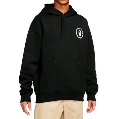 Nike SB ''On Lock'' Fleece Pullover Skate Hoodie FN0549-010 Black/White Size XL