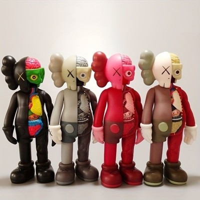 kaws companion Figure Half body Anatomy Statue Deco Art Toy Gift for Fans 7.5 in