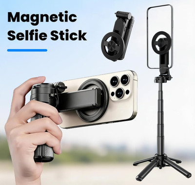 2026 Saker Magnetic Pocket Selfie Stick 4-in-1 with Tripod Stand&Wireless Remote