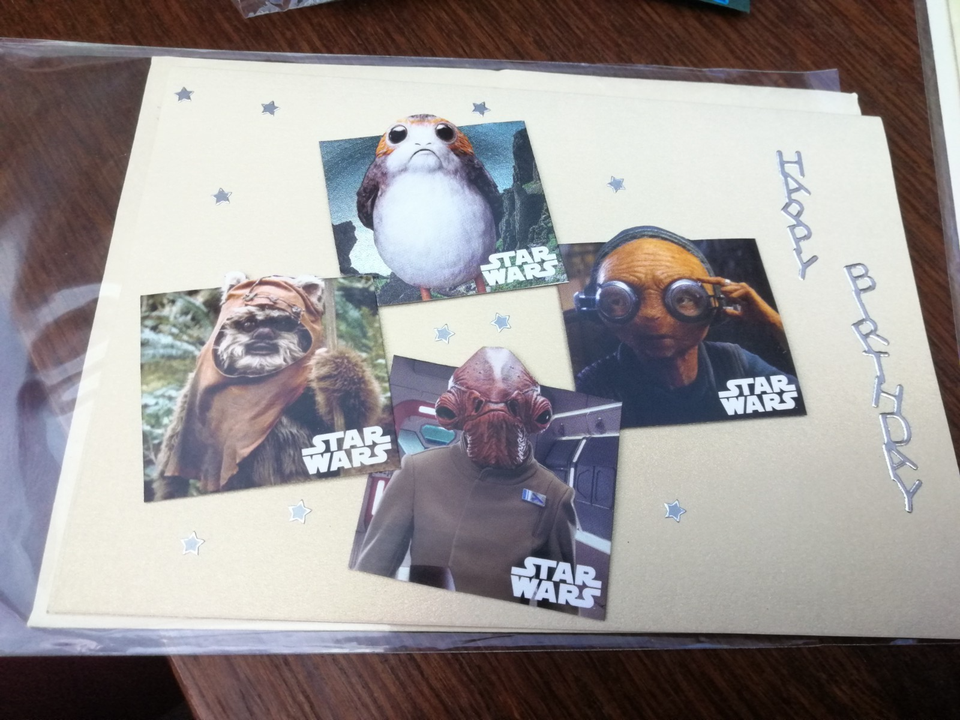 Star wars themed birthday card, handmade, made with care | eBay UK