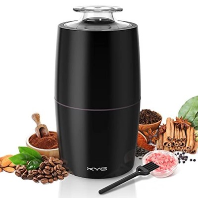 KYG Elektrische Kaffeemühle 300 W Motor 70 g Kapazität Mahlwerke Sicherheitsverschluss wi...