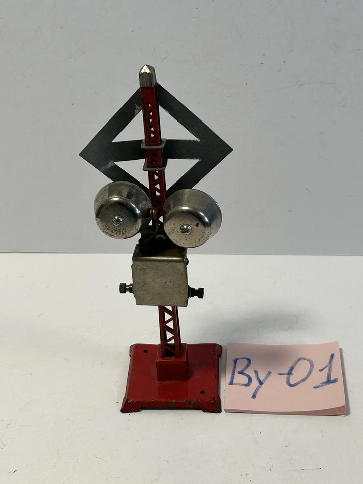 Lionel #69 Crossing Ringer Signal Red, Brass Prewar O Gauge TESTED - RINGS - Image 3 of 4