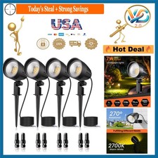 7W LED Landscape Lights 12V Warm White Waterproof 4-Pack
