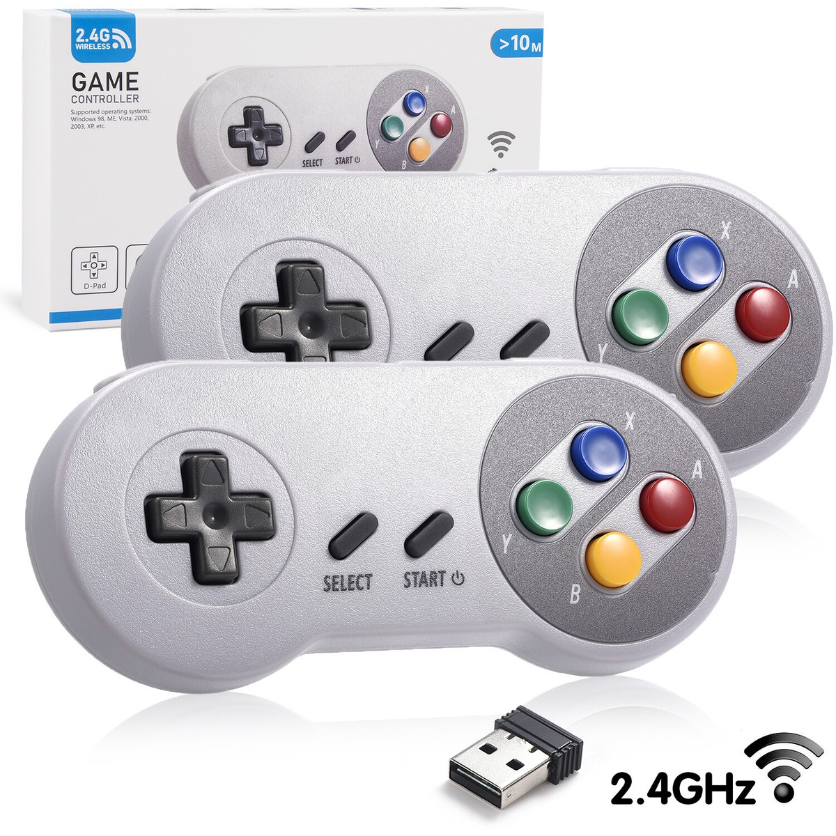 Pcs Wireless Classic USB SNES Retro Controller Gamepad for PC