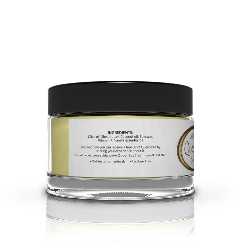 Queen Bee 100% ORGANIC Under Eye Cream - Remove Dark Circles Wrinkles Face Lines - Image 2 of 4