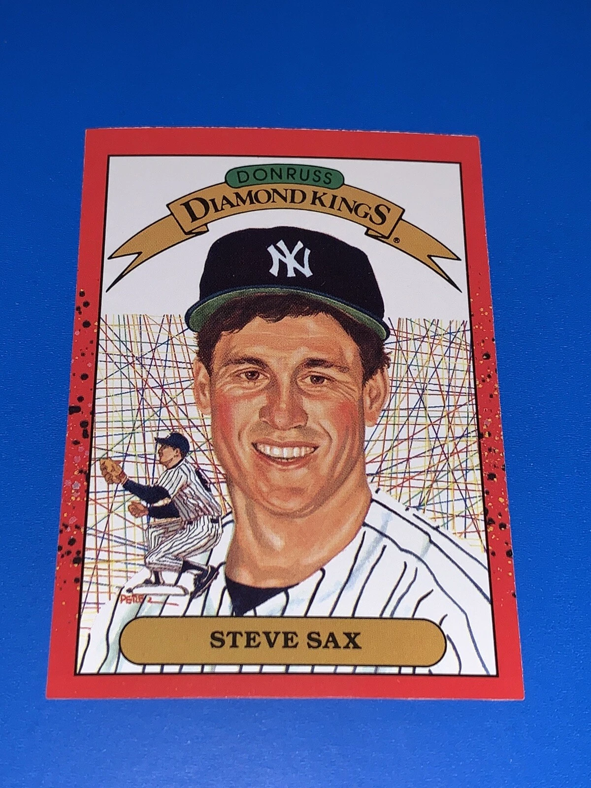1990 Donruss Diamond Kings Steve Sax #2 New York Yankees Set Break NM-MINT