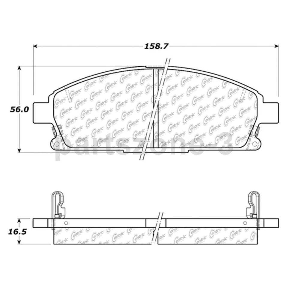 Pastillas y zapatas de freno delanteras traseras para Nissan Pathfinder 2003 2002 2001 2000 1999 Foto 2 de 4