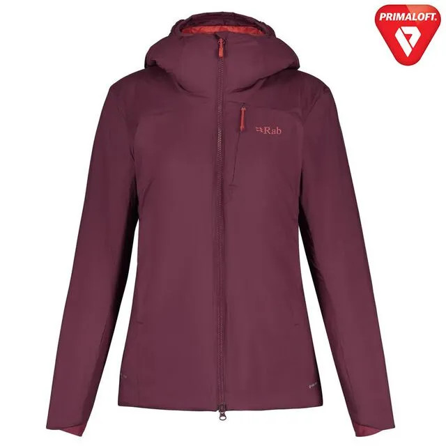 CHAQUETA RAB PARA MUJER XENAIR ALPINA CON CAPUCHA AISLADA SENDERISMO CAMINAR PRECIO DE VENTA SUGERIDO POR EL FABRICANTE 200 £