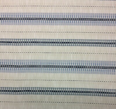 BALLARD DESIGN BARBELLA RIVIERA BLUE InsideOut  STRIPED FABRIC BY YARD 54''W