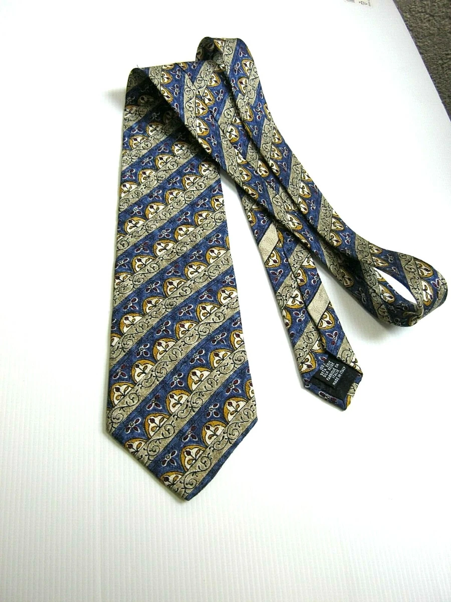 Cravate Ungaro 100% Soie - Fabriquée En Italie - Motif Géométrique Multicolore