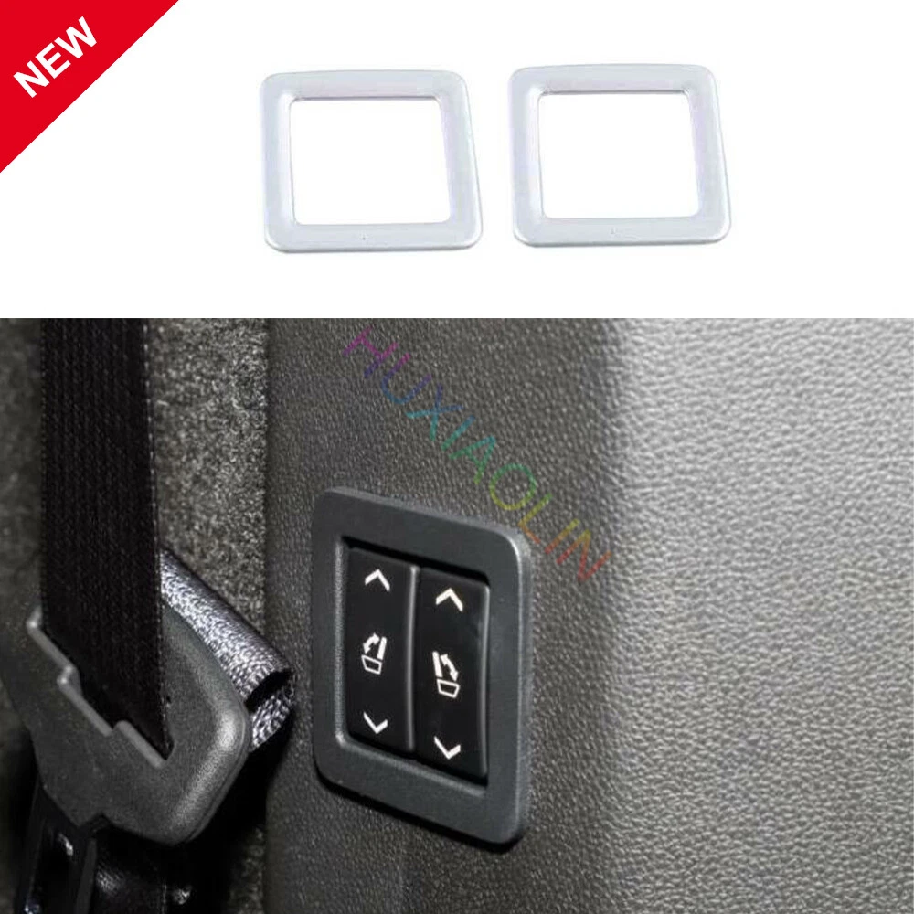 For Cadillac XT6 2020-22 Matte Silver Car Seat Adjustment Button Panel 2PCS Fit